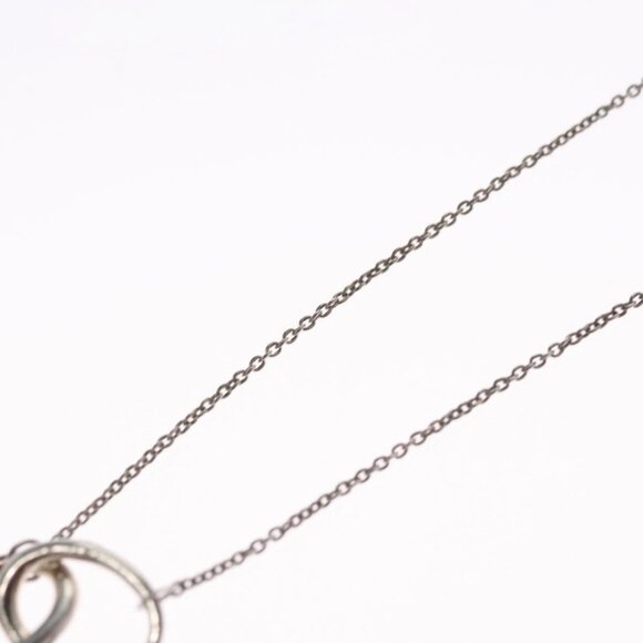 TIFFANY&Co. Double Loop Necklace Ag925 Silver Auth am7913 - Picture 9 of 16